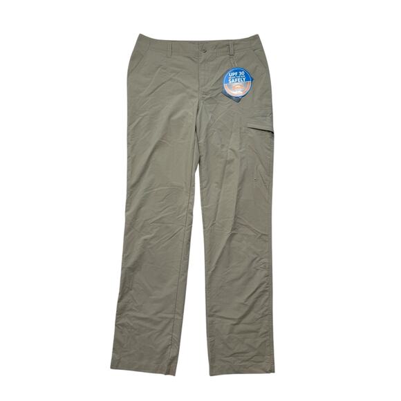 COLUMBIA *NEW* PFG Aruba Roll Up Pant in Khaki Size 4 Regular Womens UPF 30 - Picture 1 of 8